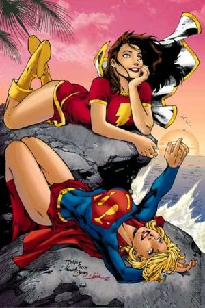 Hero / Villain | Mary Marvel & Supergirl by Ed Benes