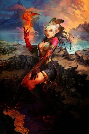 Fantasy Sexy Art | Fire Element by Marc Brunet