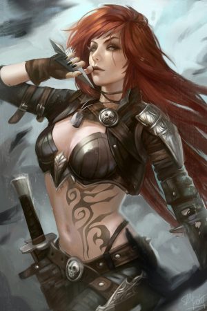 Illustration | Katarina the Sinister Blade by Skyzocat