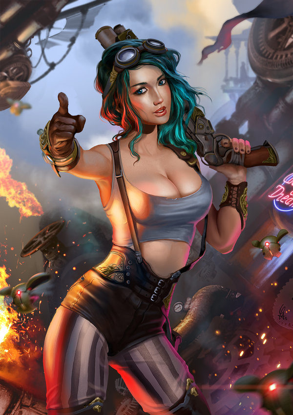 Steampunk warrior by cloudintrousers