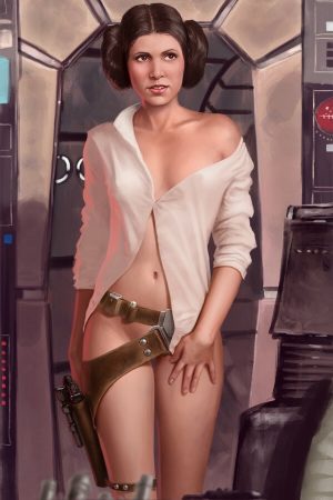 Illustration | Princess Leia says Hi' by Jedi-Art-Trick