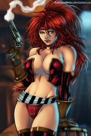 Hero / Villain | Red Monika by diabolumberto