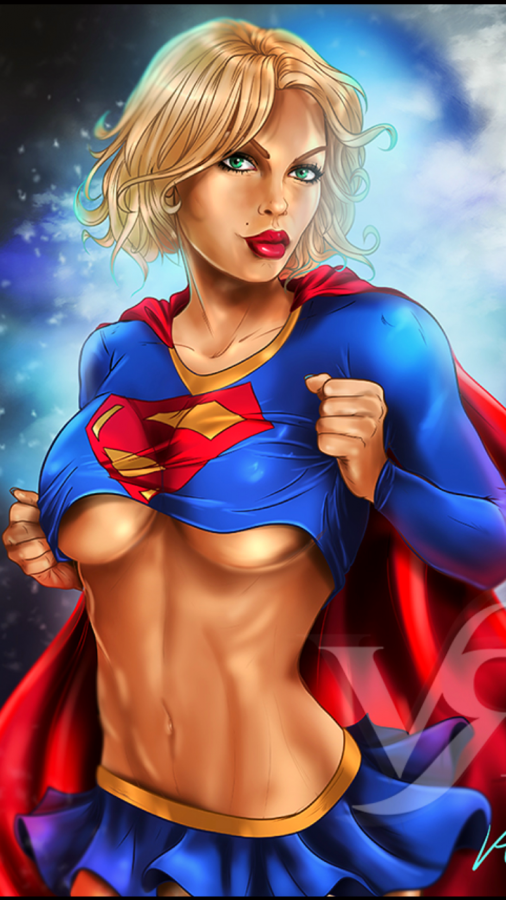 Supergirl universe action by Veronica Redondo