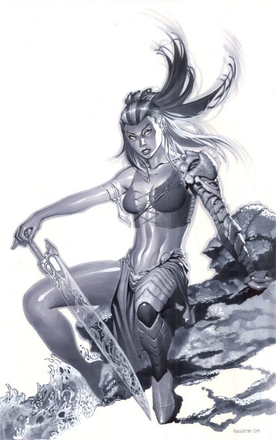 Kiani from Fathom Comic Art by Christopher Stevens