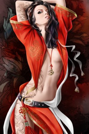 Illustration | Lady in red by Kajenna