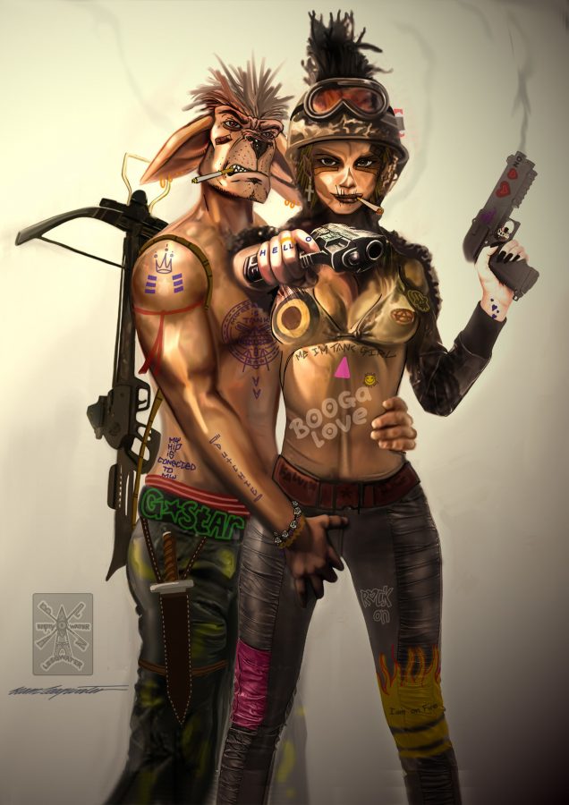 Tank Girl and Booga by Bram Leegwater