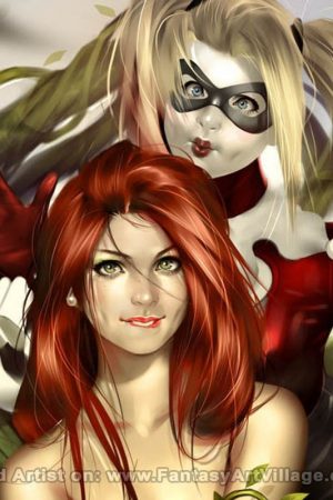 Poison Ivy and Harley Quinn by Alex Malveda
