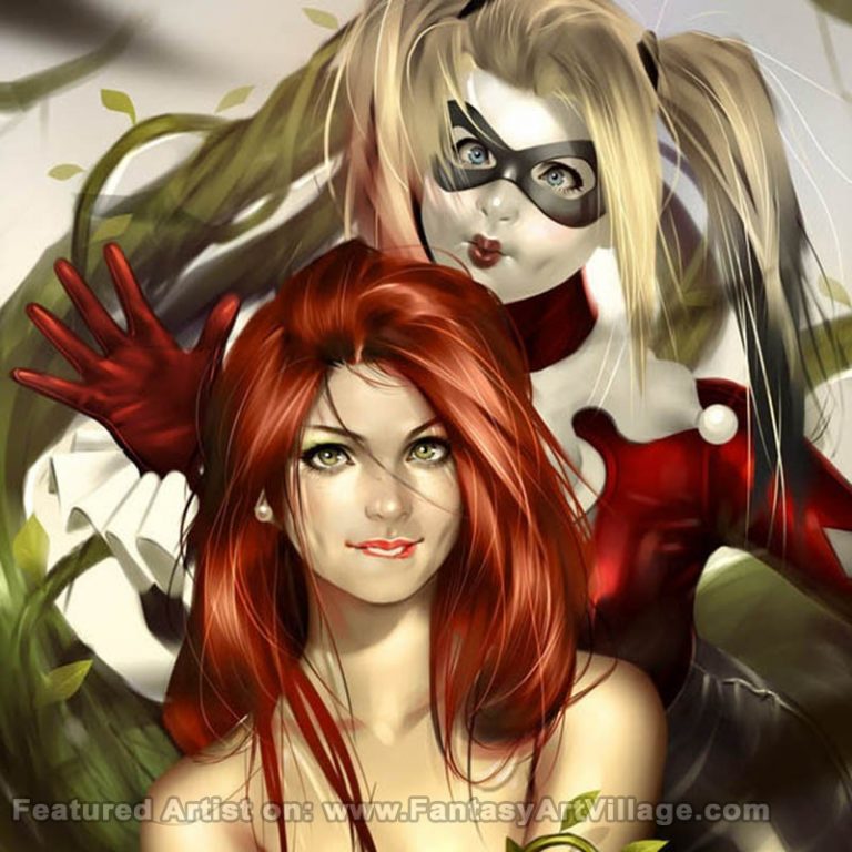 Poison Ivy and Harley Quinn by Alex Malveda