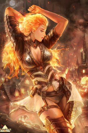 Illustration | Fire Witch by Bluish Salt
