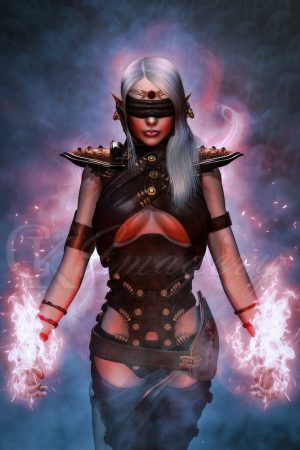 Dark Elf mage by #CKImagery