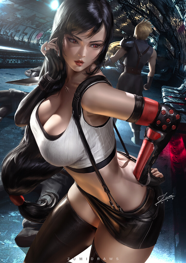 Tifa From Final Fantasy By Zumi  Fantasy Art Village-7411