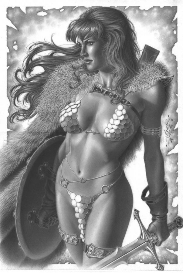 Red Sonja Artwork by Peter Vale