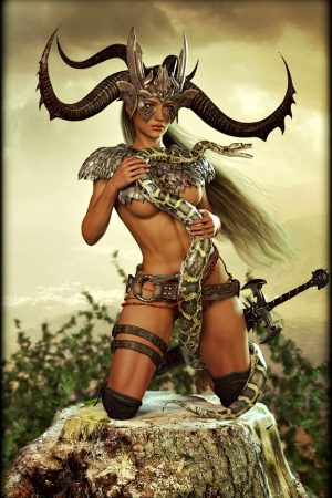 Fantasy Sexy Art | Girl with snake by Ikke46.