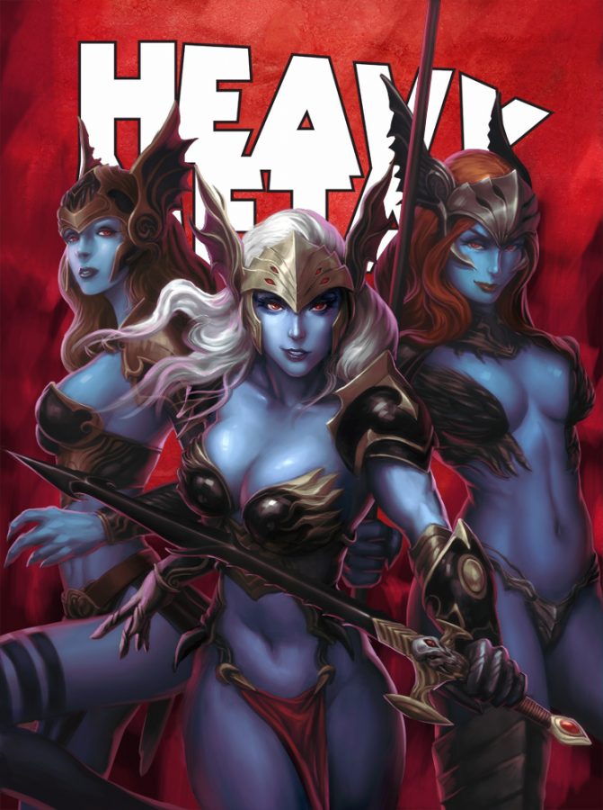 Heavy Metal magazine cover #259 by Kendrick Lim.