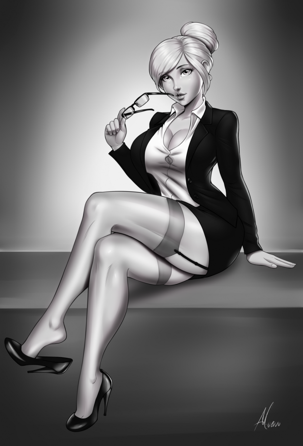 Miss Bee Haves (The Pale Secretary) by TrueInsanity.